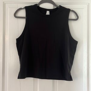 Lululemon Cotton Blend Tank, women’s size 8, black. Like new. Only worn once.
